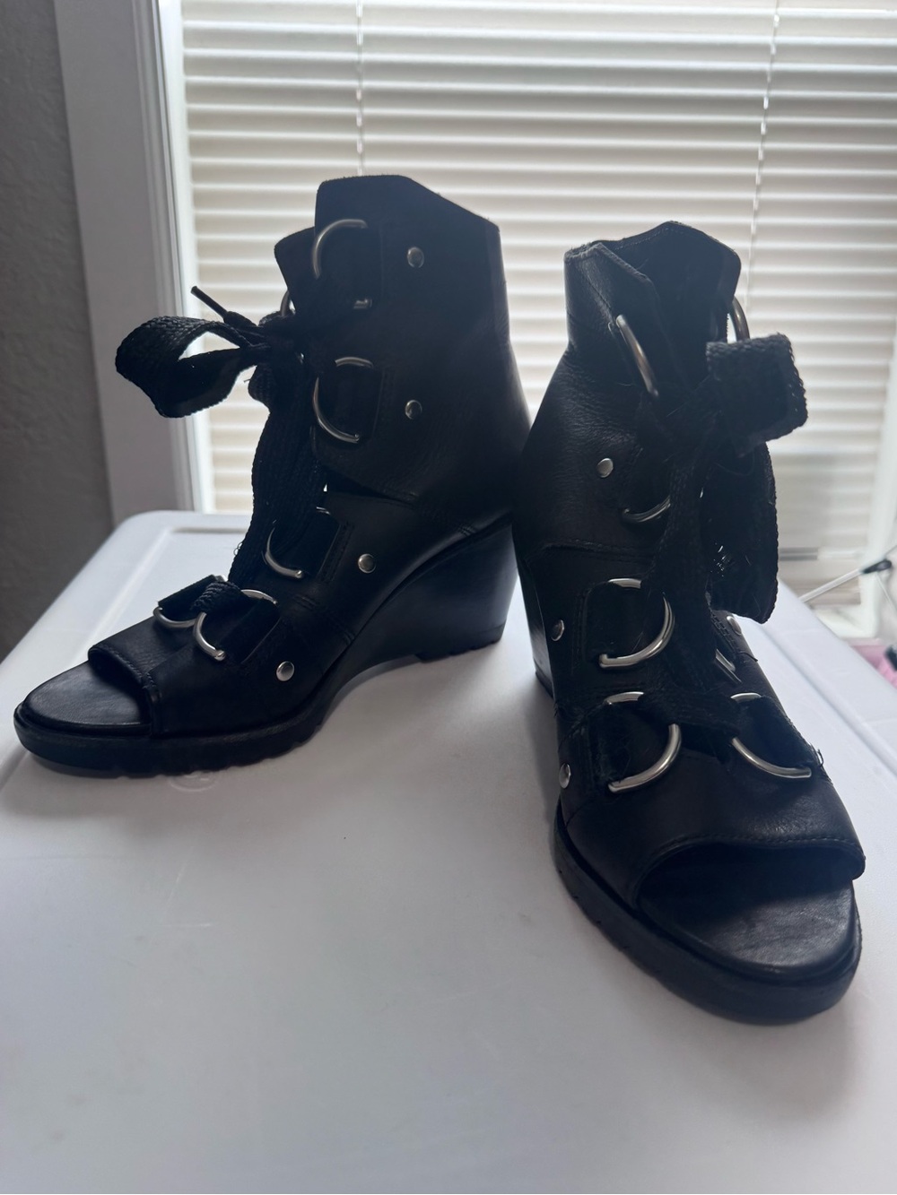 Sorel Black After Hours Lace Up Sandal - Picture 3 of 7
